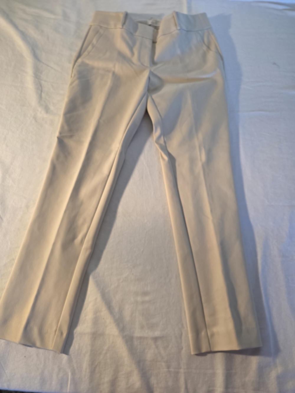 Loft Tailored Modern Skinny Cream Women's Dress Pants